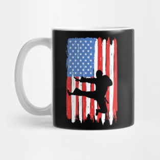 American Flag Karate Graphic Mug